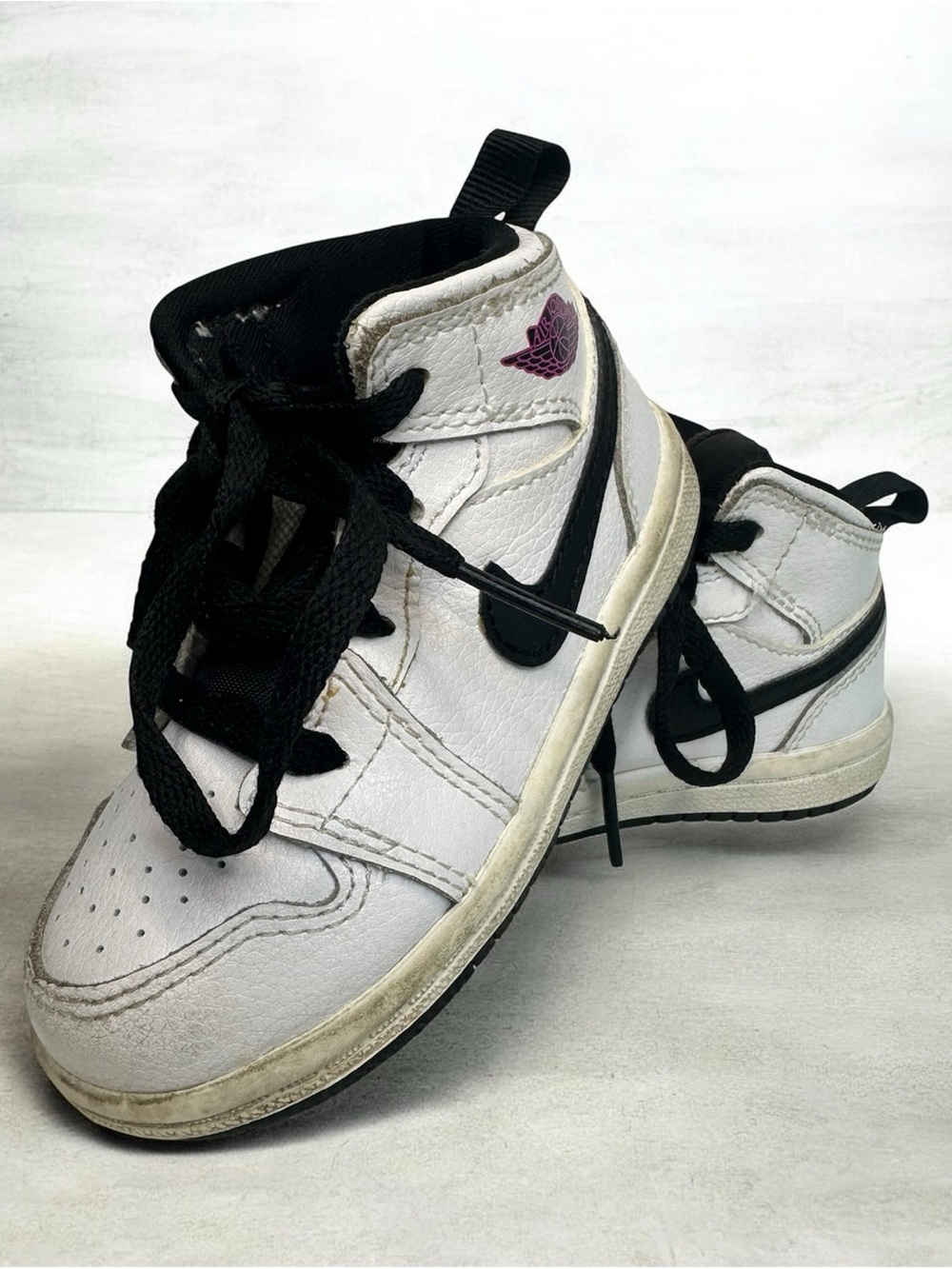 Air Jordan 1 Mid GT "White Fuchsia Blast"  6C toddler